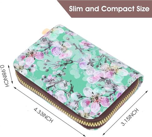 RFID Blocking Credit Card Wallet, Women Small Card Holder PU Leather ID Card Case Coin Pouch Bussiness Card Organizer in Kuwait