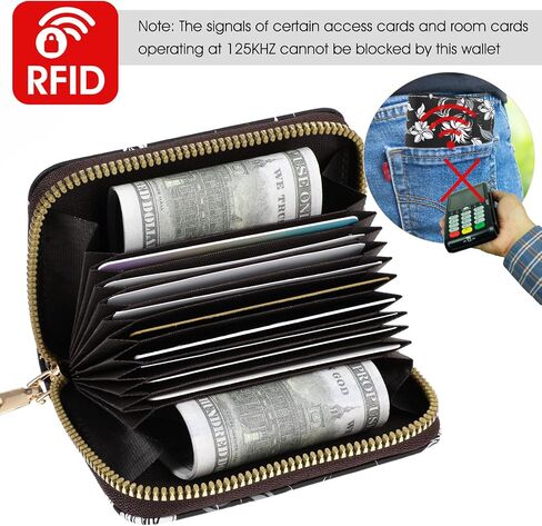 Amaxiu RFID Credit Card Holder Wallets for Women, Leather Zipper Card Case Small Card Case Wallet Business Card Organizer for Credit or ID Cards Driver's Licenses(C) in Saudi Arabia