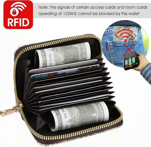 Amaxiu RFID Credit Card Holder Wallets for Women, Leather Zipper Card Case Small Card Case Wallet Business Card Organizer for Credit or ID Cards Driver's Licenses(C) in Saudi Arabia