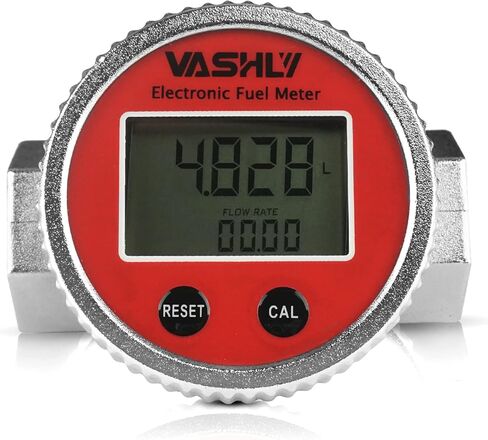 مقياس التدفق التوربيني Vashly 3/4 بوصة مع شاشة LCD رقمية لقياس بنزين الكيروسين الديزل (مربع) in Kuwait