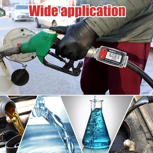 Vashly Turbine Flow Meter 3/4" inch with Digital LCD Display for Measure Diesel Kerosene Gasoline (Square) in Saudi Arabia