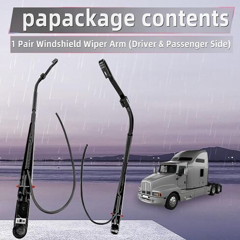 602-5403 602-5404 Pair Windshield Wiper Arm Fits for Kenworth T600 2008-2012, T600A 2006-2007, T660 2006-2012, T800 2006-2012 R23102912 R23102913 (Driver & Passenger Side) in Saudi Arabia