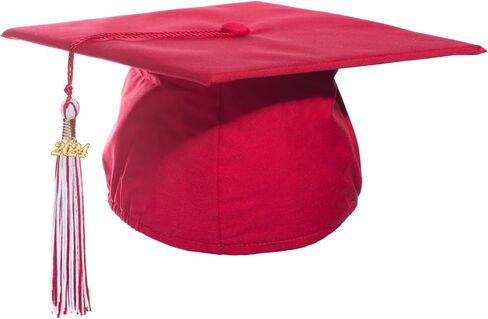 Preschool and Kindergarten Matte Graduation Cap and Tassel with Year Charm Sets in Saudi Arabia