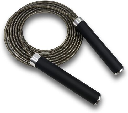 HANDIO Jump Rope, 1/2 lb Weighted Jump Rope for Boxing, Cardio, Crossfit Workout, 8~10ft Range Adjustable Length Steel Ropes with Ball Bearings and Metal Handles, Jumpropes Suitable for Men and Women Jump Rope for Fitness Training Exercise in Saudi Arabia