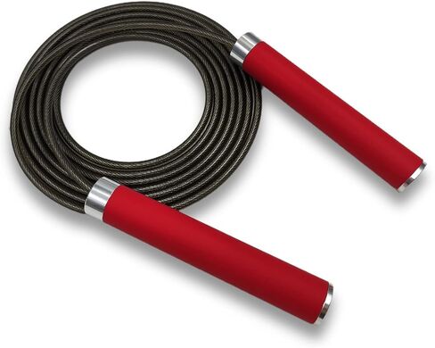 HANDIO Jump Rope, 1/2 lb Weighted Jump Rope for Boxing, Cardio, Crossfit Workout, 8~10ft Range Adjustable Length Steel Ropes with Ball Bearings and Metal Handles, Jumpropes Suitable for Men and Women Jump Rope for Fitness Training Exercise in Saudi Arabia