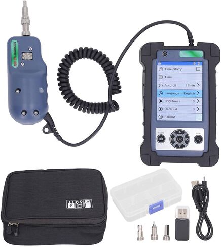Handheld Fiber Microscope, 400X Magnification Optical Fiber End Face Inspection Probe 3.5in LCD Display Microscope for Fiber Microscope Fiber Optical Microscope Optical Fiber Microscope in Saudi Arabia