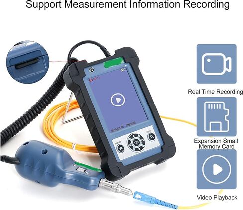 Handheld Fiber Microscope, 400X Magnification Optical Fiber End Face Inspection Probe 3.5in LCD Display Microscope for Fiber Microscope Fiber Optical Microscope Optical Fiber Microscope in Saudi Arabia