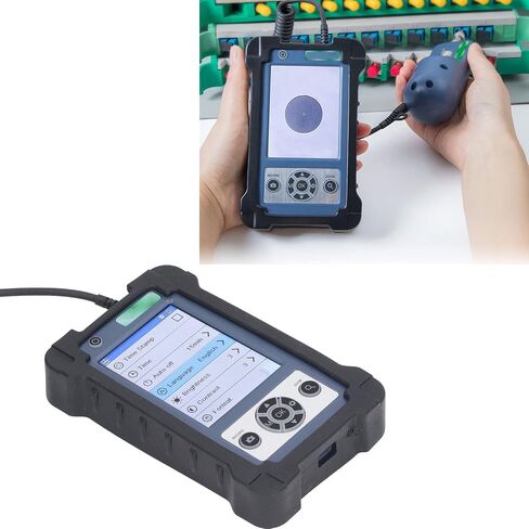Handheld Fiber Microscope, 400X Magnification Optical Fiber End Face Inspection Probe 3.5in LCD Display Microscope for Fiber Microscope Fiber Optical Microscope Optical Fiber Microscope in Saudi Arabia