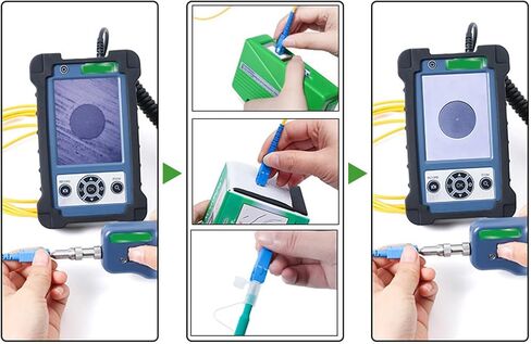 Handheld Fiber Microscope, 400X Magnification Optical Fiber End Face Inspection Probe 3.5in LCD Display Microscope for Fiber Microscope Fiber Optical Microscope Optical Fiber Microscope in Saudi Arabia