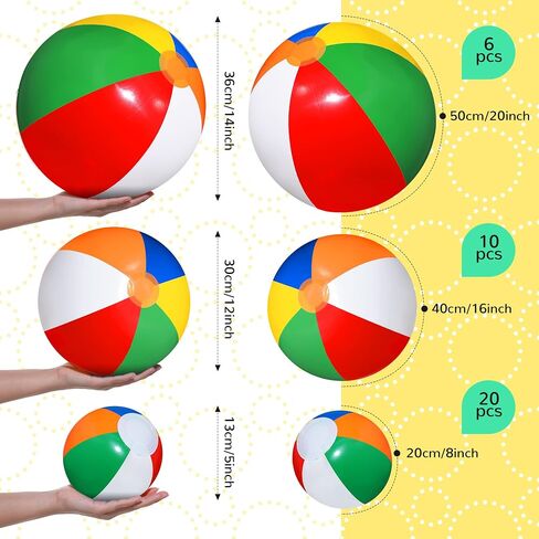 Inflatable Beach Ball Bulk 14 Inch 12 Inch 5 Inch Rainbow Beach Ball PVC Blow Up Beach Balls Color Pool Ball Game Classic Pool Beach Toys for Water Games Kids Birthday Summer Party Favors in Saudi Arabia