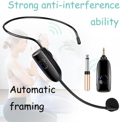 ميكروفون لاسلكي 2.4G لتدريس مكبر الصوت مناسب لمكبرات الصوت في محطة المزج، وسماعات الأذن، ومحاضري المسرح، والمرشدين السياحيين، ومدربي اللياقة البدنية، ومدى 2 في 1 20 مترًا in Kuwait