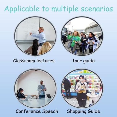 ميكروفون لاسلكي 2.4G لتدريس مكبر الصوت مناسب لمكبرات الصوت في محطة المزج، وسماعات الأذن، ومحاضري المسرح، والمرشدين السياحيين، ومدربي اللياقة البدنية، ومدى 2 في 1 20 مترًا in Kuwait