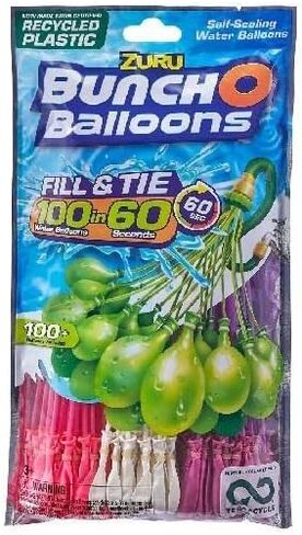 Bunch O Balloons 3pk Rapid Filling Self Sealing Water by ZURU (Pink/White/Purple) in Saudi Arabia