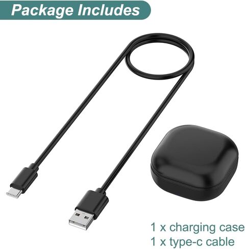 Charging Case for Galaxy Buds FE SM-R400, Replacement Charger Case Cradle Dock for Samsung Galaxy Buds Fan Edition (Black) in Saudi Arabia