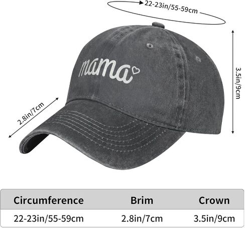 Mama Hat for Women Adjustable Cotton Baseball Cap Gifts for Mom Hats in Saudi Arabia