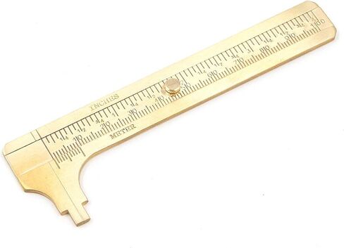 T Tulead Brass Vernier Caliper Measuring Tool Digital Double Scale Sliding Caplier 100mm,4-Inch in Saudi Arabia
