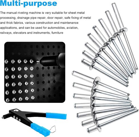 1110Pcs Pop Rivets Assortment, 1/8'' 5/32'' 3/16''Blind Rivets Aluminum Pop Rivets Large Flange 1/4''-3/4'', 20 Sizes Dome Head Pop Rivets for Metal Wood Plastic in Saudi Arabia