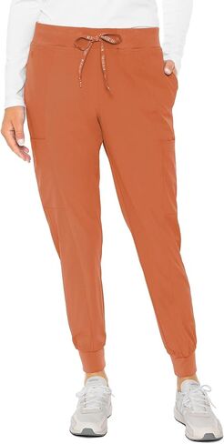 Med Couture Scrub Jogger Pants for Women, Seamed Bottoms with 4 Spacious Pockets MC8721, L, Cinnamon in Saudi Arabia