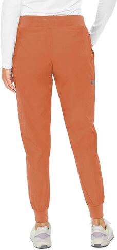 Med Couture Scrub Jogger Pants for Women, Seamed Bottoms with 4 Spacious Pockets MC8721, L, Cinnamon in Saudi Arabia