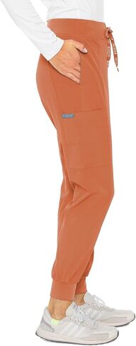 Med Couture Scrub Jogger Pants for Women, Seamed Bottoms with 4 Spacious Pockets MC8721, L, Cinnamon in Saudi Arabia