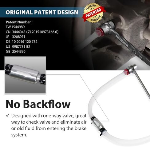 FIRSTINFO F3511 11mm Mini Brake Bleeder Wrench with Hose, Check Valve and 12 Points Socket, for Automotive and Motorcycle Brake Bleeding in Kuwait