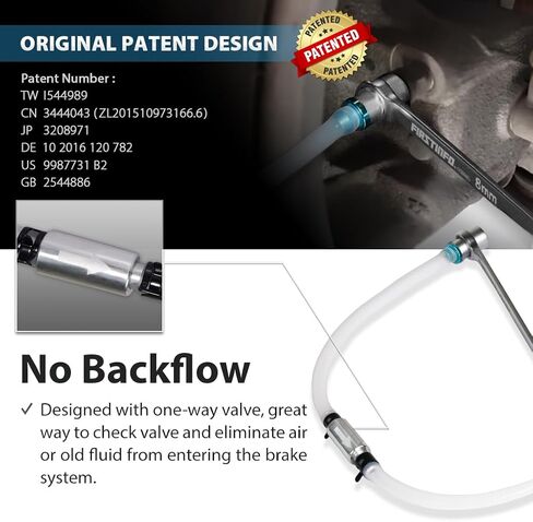 FIRSTINFO F3511 11mm Mini Brake Bleeder Wrench with Hose, Check Valve and 12 Points Socket, for Automotive and Motorcycle Brake Bleeding in Saudi Arabia