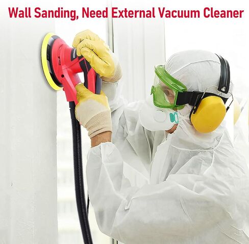 Electric Random Orbital Sander with 12 Sanding Paper, 350W Brushless Motor, Powerful & Low Vibration, 10000 RPM, 6-Inch For Wood Working, Polishing, Carpentry in Saudi Arabia