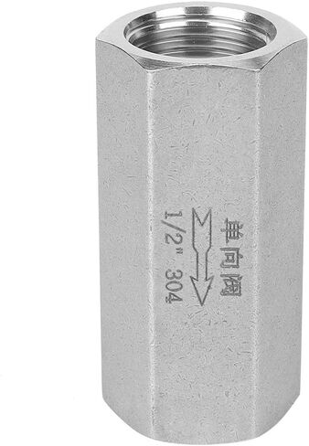Air Check Valve, 304 Stainless Steel Check Valve Hex BSPP Female Thread One Way Air Check Valve for Connection of Pipes Under Gas Water Oil And Other Media, 4 Optional (1/2) in Saudi Arabia