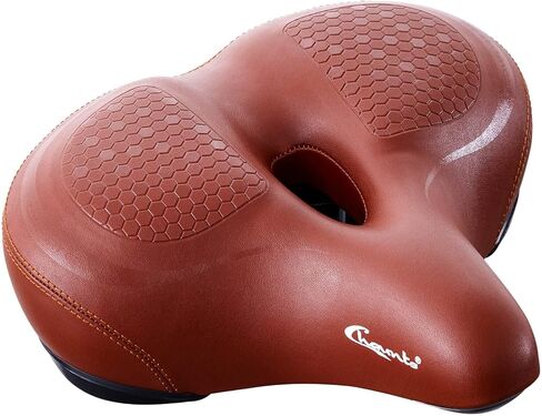 Bike Seat - Most Comfortable Wide Bike Saddle for Women Men, Soft Memory Foam Oversized Bicycle Seats, Dual Shock Absorbing, Universal Fit for Indoor/Outdoor Bikes in Saudi Arabia