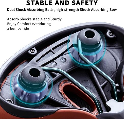 Bike Seat - Most Comfortable Wide Bike Saddle for Women Men, Soft Memory Foam Oversized Bicycle Seats, Dual Shock Absorbing, Universal Fit for Indoor/Outdoor Bikes in Saudi Arabia