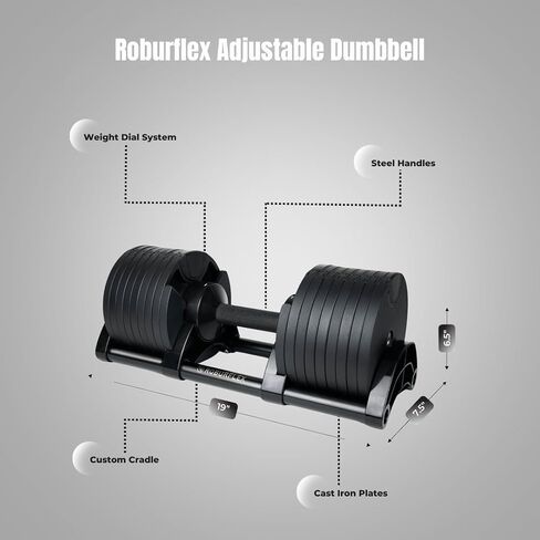 NUOBELL adjustable dumbbell by ROBURFLEX for Workout Strength Training Fitness Home Gym - (Single) in Saudi Arabia