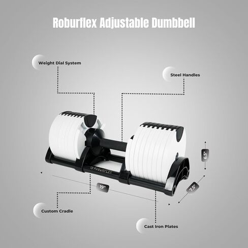 NUOBELL adjustable dumbbell by ROBURFLEX for Workout Strength Training Fitness Home Gym - (Single) in Saudi Arabia