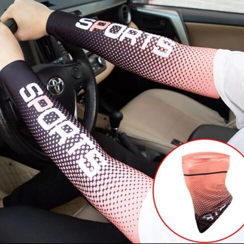 مجموعة واحدة من أكمام الذراع المبردة من الحرير الجليدي للحماية من الأشعة فوق البنفسجية ووشاح للرقبة يغطي الوجه in Kuwait