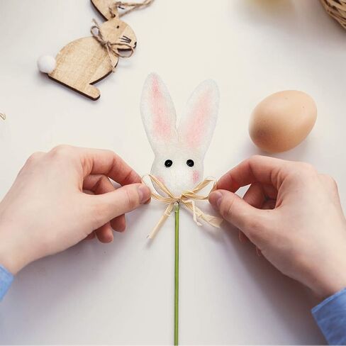 pinkblume Easter Felt Garland Wool Rabbit Pom Pom Banner,Handmade Bunny Ball Garland for Easter Holiday Baby Shower/Some Bunny is One/Nursery Decorations/Wall Hanging Decor(White/Pink/Grey) in Saudi Arabia