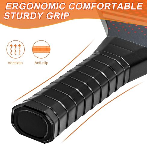 Pickleball Paddles, Pickleball Set of 4 Premium Wood Pickleball Paddles, 4-40 Holes Pickleball Balls, 4 Cooling Towels & Carry Bag, Pickleball Rackets with Ergonomic Cushion Grip in Saudi Arabia