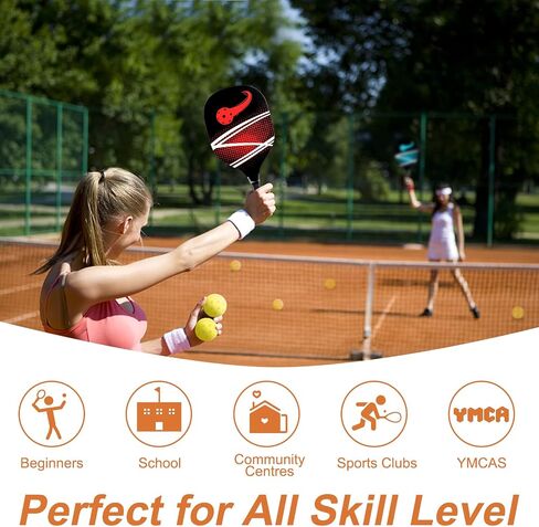 Pickleball Paddles, Pickleball Set of 4 Premium Wood Pickleball Paddles, 4-40 Holes Pickleball Balls, 4 Cooling Towels & Carry Bag, Pickleball Rackets with Ergonomic Cushion Grip in Saudi Arabia