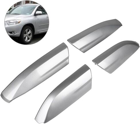 ECCPP Silver Roof Rack Side Rails End Covers Shell Cap Replacement Fit for Toyota Highlander 2008-2013,Pack of 4 in Saudi Arabia
