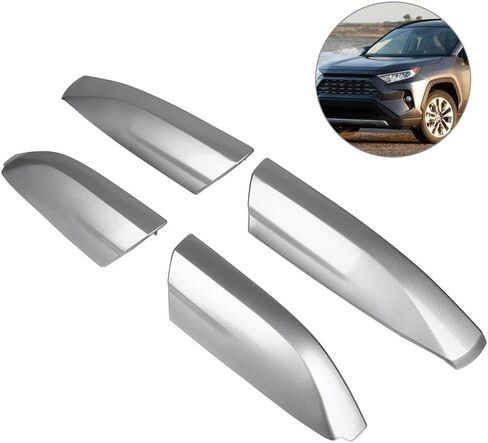 ECCPP Silver Roof Rack Side Rails End Covers Shell Cap Replacement Fit for Toyota Highlander 2008-2013,Pack of 4 in Saudi Arabia