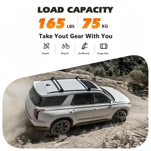 Roof Racks Aluminum Alloy ONLY Structure Cross Bars Rail Fit for Acura MDX 2022 2023 2024 Rack Crossbar in Kuwait