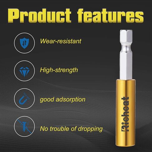 10PCS Strong Magnetic Extension Socket Drill Bit Holder 1/4" Hex Power Tools,Strong Magnetic Extension Bit Holder,Hex Shank S2 Steel Magnetic,Screwdriver Extension（Big Upgrade） in Saudi Arabia