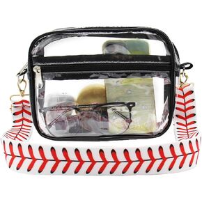 حقيبة كروس شفافة لمناسبات الاستاد، محفظة صغيرة شفافة للنساء معتمدة من ملعب البيسبول in Kuwait