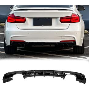 Rear Diffuser for 2013-2019 BMW 3 Series F30 F31 328i 330i MT MP M-Sport Rear Bumper Lower Lip,Glossy Black Diffuser,Double Side Dual Out in Kuwait
