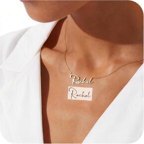 Erostars Custom Name Necklaces for Mother's Gift, Personalized 18K Gold Plated Tiny Name Necklace Personalized Dainty Personalized Best Friend Bridesmaid Jewelry Gifts for Wedding in Saudi Arabia