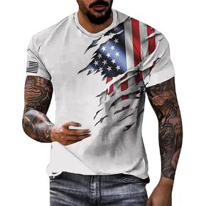 WENKOMG1 Men's 4th of July Tshirt American 1776 2026 250th USA Patriotic Tshirt, M-5XL in Kuwait