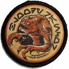 Redheaded Tshirts - Bloody Rancor from Oga's Cantina Morale Patch - Inspired by Batuu from Galaxy's Edge - Custom Patches - Made in The USA in Kuwait