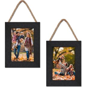 4x6 Wall Hanging Picture Frames Collage with 2 Frames Black in Kuwait