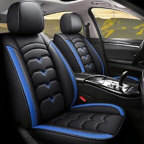 PU Leather Car Seat Covers Compatible with Chevy Trax 2022–2025, Custom Fit 5 Seat Cover Set for Front and Rear Seats, Non-Slip Seat Protectors Cushion, Trax Interior Accessories, Black Blue in Kuwait
