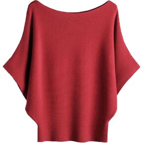 سترة نسائية بأكمام قصيرة محبوكة ناعمة لربيع وصيف، كاجوال خفيفة الوزن ورقبة قارب دولمان in Kuwait