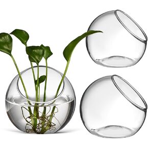 balacoo 3 Pcs Glass Terrariums Bowl for Plants, Terrarium Jar for Air Plant Clear Globe Vase Glass Bowl for Home Desktop Decor in Kuwait