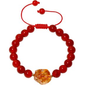 Spiritual Gemstones and Crystals Beaded Bracelets Protection Raw Citrine Bracelets for Women and Men Wealth Good Luck Jewelry Unisex in Kuwait